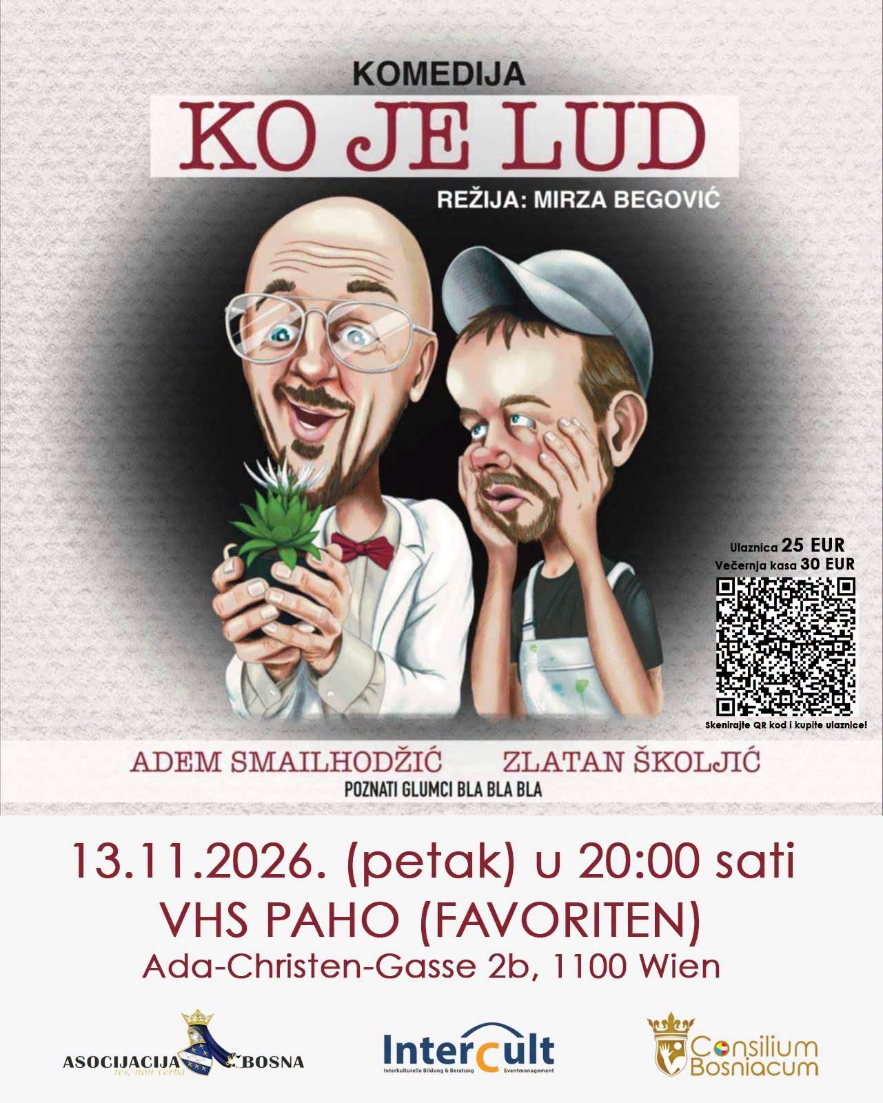 Predstava "Ko je lud" stiže 13. novembra u Beč!